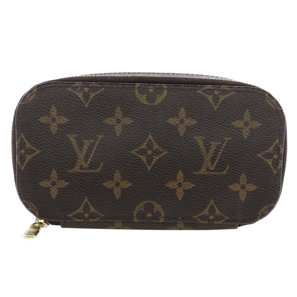 LOUIS VUITTON Authentic Brown Monogram Canvas Pouch